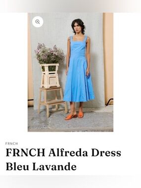 FRNCH Paris Sleeveless Fit-and-Flare Midi Dress